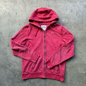 Hollister Red Zip-Up Hoodie